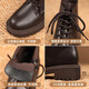Daphne Martin Boots for Women 2024 Осень и зимний новый британский стиль плюс бархатные короткие ботинки для женщин для женщин для женских обуви толстая подошва рост в ретро-обуви для женщин коричневая главная картина [Добавлена бархат] 37