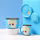 Junxin Children's Tableware Tableware Tableware Set Baby Supplementary Food Bowl Baby Bowl Fork Spoon Training Chopsticks Milk Cup Set Minnie Powder 4-piece Set