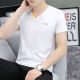 Dirección simple de verano Camiseta de manga corta de manga corta para la juventud de hombres.