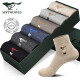 Septwolves Socks Men's Socks 100% Cotton Summer Casual Men's Socks Comfortable Breathable Sweat-Absorbent Mid-calf Socks Fashionable Floral Antibacterial Style 6 Pairs