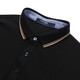 YOUNGOR long-sleeved POLO shirt men's lapel embroidered chest pure cotton fabric feels soft, delicate and breathable POLO shirt VLPC505999ACA black 2XL