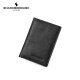Sac de carte en cuir authentique de Sharkborough Sac en cuir multiples à cartes à cartes Anti-démagnétisation de grande capacité Carte de permis de conduire du conducteur mince portefeuille noir