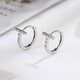 Liuguifu Jewelry Platinum Earrings Women's PT950 Earrings T-Shape Sparkling Earrings Birthday Gift 1.90g Platinum Earrings