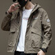 Romonjacke Herren neue 2024 Frühlings- und Herbst -Arbeit Jacke Herren Herumn Mode Marke Frühling und Herbst Großgröße Casual Herren Kleidung 1502 Schwarze Jacke XL Größe