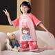 Manido Summer Children's Kulomi Pajamas Thin Cartoon Set Little Girl Pure Cotton Short Sleeve Girls Home Cotton M6636 Women [Double Short] 140cm 16 size recommended 135-145cm