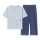 Aus dem Herzen reine Baumwollpyjamas für Frauen im Sommer kurzärmelige Hose dünne V-Ausschnitt Lose Frauenpyjamas Sommer-Freizeitkleidung C ha 684 m Frauen [High 150-160 Gewicht 80-100 Jin [Jin gleich 0,5 kg]]]