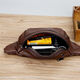 
Cool kangaroo waist bag men's genuine leather cowhide multifunctional large capacity oblique crossing construction site work running waist new mobile phone bag 866 black
