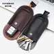 Ovankati Key Bag Men's Genuine Leather Large Capacity Key Bag Women's Car Key Protective Cover Storage Bag Keychain Key Bag Black