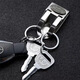 Boyou Men's waist-hung belt keychain double ring stainless steel keychain car keychain simple keychain anti-lost card phone number custom lettering 512