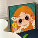 
Meisan (Meian) cute girl digital oil painting DIY hand-filled oil painting cartoon cartoon coloring healing decoration hanging painting RS12342 30*30cm