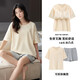 
LangSha (LangSha) pajamas with chest pad for women in summer short-sleeved thin cotton breathable home clothing for girls in summer LYSM6210 XL Recommended 165-170CM/120-140Jin [Jin equals 0.5 kg]