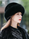 Mu Jia Ge Hat Women's Winter Korean Style Warm Whole Mink Fashion Winter Mink Fur Fox Fur Snow Princess Hat 5153 Black M (55-57)