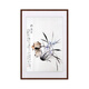 Hanao famous hand-painted Chinese ink ink orchid entrance decoration painting restaurant hanging painting corridor aisle wall painting mural vertical version orchid picture g style, framed with solid wood frame 80*60cm
