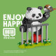 
Chaolechuang panda building block assembly toys adult incompatible LEGO difficult boys and girls model June 1st Children's Day gift Menglan prison escape 1098 particles