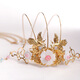 Hanfu headdress children and girls hair crown ancient style crown ancient costume hair accessories ancient girl crown national trend rocking phoenix crown golden phoenix 3 and a half-Yanghe-Jin