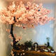 Flower e flow simulated cherry blossom fake peach tree large plant simulated cherry blossom tree simulated peach blossom tree wishing tree peach blossom living room decoration round 2.5 meters high 2 meters wide