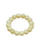DRJEFUN Natural Russian White Flower Beeswax Bracelet Bone China White Raw Mineral Beeswax Bracelet White Honey Buddha Beads Can Open Certificate 14mm 15 Pieces () Temperament Men's Style