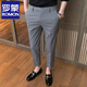 Romon (Romon) Neun-Punkte-Hosen für Männer im Frühling und Herbst im Herren-High-End-Business British Style Herrenanzughose schlankige kleine Füße Casual Hosen K770 Khaki [9-Punkte-Hosen] 33 (138-148jin [Jin gleich 0,5 kg])