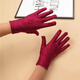 Ainuodeng summer thin gloves for women short embroidered driving gloves spandex solid color elastic etiquette gloves autumn women's gloves spandex embroidery: 1 light gray + 1 beige [2 double packs]