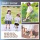 Babudou children's slippers boys and girls beach shoes baby sandals baby toddler hole shoes beige size 140