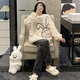Yalu -Pyjama für Frauen im Herbst und Winterkorallen Samt Flanell verdickte süße blaue Kaninchenstudentin Anzug Spring Internet Promi Home Clothing Myq 3271 Blue Rabbit L.