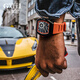Bugatti (bonest gatti) Barreau de vin allemand Type de baril Bugatti montre l'expression mécanique des hommes Gift de la Saint-Valentin pour petit ami Twilight Orange BG9902