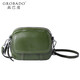 GORBADO (GORBADO) high-quality genuine leather mini bag 2025 new trendy retro top layer cowhide small round bag women single shoulder crossbody bag green large size