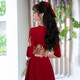 Seidlers neuer chinesischer Toastanzug Burgund Hochzeit Abendkleid kann normalerweise schlanker Wein M (Empfohlen 96-105 Jin [Jin gleich 0,5 kg])