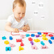 Lernspielzeug für Kleinkinder, Zahlen- und Alphabet-Aufklärungsrätsel für 2–3–6 Jahre, interessante interaktive Eltern-Kind-Puzzles aus Holz, Kleinbuchstaben mit passendem Seil – MM aus Holz