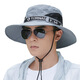 Charming sun hat men's summer fishing sun hat outdoor mountaineering sun large brim fisherman hat men's sun protection hat dark gray one size