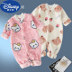 Disney baby jumpsuit autumn and winter double-sided velvet thick newborn male and female baby clothes rompers flannel baby clothes off-white [dinosaur] size 90 [recommended height 79-90 cm]