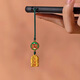 Seine Dynamik: Mobiltelefon Lanyard Hanging Accessoires, Messing-Mobiltelefonkette, Anti-Lost-Seilkurzanhänger, Sandgold-Körperschutz Friedensanhänger, USB-Schlüsselkette Multifunktional Hanging Ornament, Xiangyun-Stil Frieden Talisman [gellektes Seil]