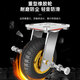 Jington Folding flatbed cart Steel plate hand truck cart cart cart cart cart cart cart cart cart cart loading and transport trailer Silver 73*48cm load capacity 1050Jin [Jin equals 0.5 kg] 4-inch TRP light tone wheel