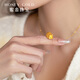 HONEYGOLD 蜜金珠宝黄金吊坠足金3D珐琅趴趴福猪挂坠HGG1502工费160元/件 1.78g