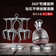 Yahaoying shaker decanter rotating red wine household tumbler wine dispenser sense decanter stainless steel magnetic base rotating decanter