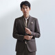 Annunciation Bird Suit Men's Spring Style Men's Business Travel Anti-wrinkle Series Business Casual Suit Suit Suit Pants Suit Men Sheepskin Brown Texture Solid Color (Strong Twist) 50 A (180/100) / Please note waist or pants