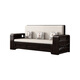 Harmonious Home Sofa Bed New Chinese-style purple gold sandalwood solid wood sofa bed dual-purpose push-pull multi-function living room storage combination Sofa Bed [upgraded latex style] Assembly