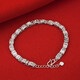 Yuan Shengfu's new PT950 high quality platinum bracelet with imitation diamonds. Fashionable women's platinum hand jewelry on sale. 6.97g. Length 15.5-17.5cm adjustable.