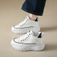 Huilirui high-top sneakers for women 2024 new spring and autumn with skirt platform soft bottom student dad shoes light luxury high-end brand light luxury high-end brand [clear I warehouse I code] black light luxury high-end brand light luxury high-end brand [, Clear I warehouse I code] 35