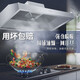Meiling Fashion Home [Free Home Installation] Meiling Fashion Home Commercial Range Hood Stainless Steel Oil Fume Purifier All-in-One High Power High Suction Smoking Machine Canteen Restaurant Kitchen 120*80*50cm [880W Single Fan] Free Home Installation
