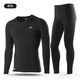 Lampada autumn and winter velvet thermal underwear outdoor sports cycling clothing quick-drying sweat-wicking function running suit for men quick-drying sweat-sport-specific gray suit L (65-75kg)