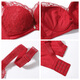 Eve's Show Zodiac Year Women's Red Underwear Set Push-Up Adjustable Lace Push-up Showing Breast Bra Panties Dark Red Set (3773) 85C /38C