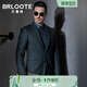 Brloote/Barout men's suit tops Business casual wool floral suit jacket Autumn clothing Dark green 170/92A