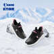 Jordan girls' fleece running shoes, older children's winter sports shoes, children's buckle cotton shoes, black/hydrogen powder 34