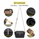 Qidell Real Cowhide One-Shoulder kleiner Quadratbeutel für Frauen Trendy Casual Shell Bag weiche obere Schicht Kuhspannhaut Leder Frauen große Kapazität Crossbody Bag Schwarz