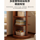 Fengye Qingqing Massivholzkleiderspiegel für Haus rotierende Ganzkörperspiegel boden alter Spiegel Kleidung Aufbewahrungsregal integrierter Schlafzimmeranpassungsspiegel Walnuss Color-Chassis [Extended Edition 50 cm]