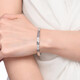 Yuan Shengfu's new PT950 fashionable oval laser platinum bracelet, fashionable and versatile platinum bracelet, concubine bracelet, 16.97g, ring mouth 60mm