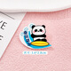 Dai Yan Inspirational Text Panda Brooch Cartoon Children's National Trend Badge School Bag Decoration Cute Chinese Style Acrylic Badge Panda Brooch 6 Pack