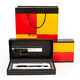 Picasso (Pimio) Picasso 902 Brunnen Stift Ellbogen gebogener Tipp Kalligraphie Stift Männlich und weibliche Kalligraphie -Praxis Erwachsene Studenten verwenden Signature Pen Picasso Fountain Stift kostenlos Gravur [Pure Black Gold Clip Art Pinsel] 1.0mm