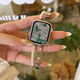 Stern Ying Pearl Shiny Diamond Crystal Iwatchs8/S9 Apple Watch Apple Watch987 Gurt Armband Metall Pearl Flash Diamant Retractable Kette-lila Apfel iwatch S841m